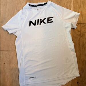 Nike Pro Boys White Dri-Fit Shirt
